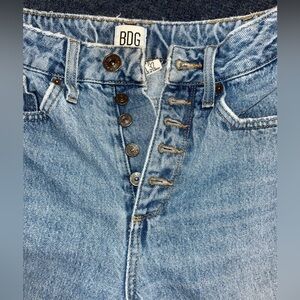 BDG Medium Blue Button-Fly Wide-Leg Jeans